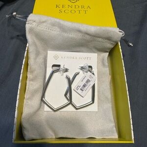 Kendra Scott Silver Angular Earrings
